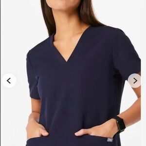 Figs Blue Short Sleeve Tee